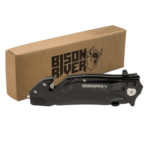 Bison River 4 1/2″ Black Rescue Knife