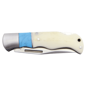 Bison River 3 1/2″ Blue/Bone Folding Knife