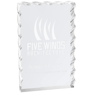 4″ x 6″ Silver Wave Edge Acrylic