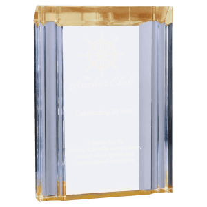 4 3/4″ x 6 1/8″ Gold Channel Acrylic