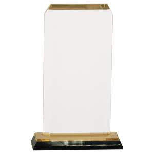 3 1/2″ x 7 1/2″ Gold Clipped Corner Impress Acrylic