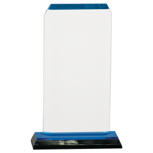 3 1/2″ x 7 1/2″ Blue Clipped Corner Impress Acrylic