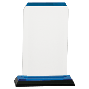 3 1/2″ x 6 1/2″ Blue Clipped Corner Impress Acrylic