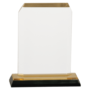 3 1/2″ x 5 1/2″ Gold Clipped Corner Impress Acrylic