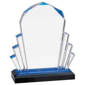 6″ x 8″ Blue Faceted Impress Acrylic