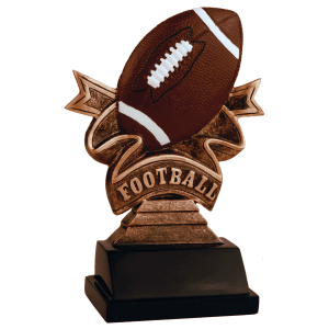 5 1/2″ Football Ribbon Resin