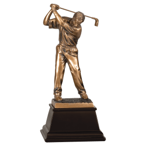 13 1/4″ Bronze Male Golf Resin Award