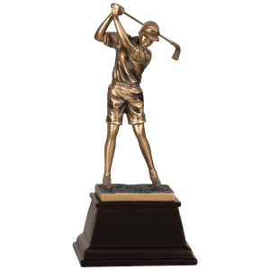 9 1/2″ Bronze Female Golf Resin Award