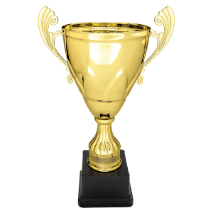 13″ Gold Completed Metal Cup on Plastic Base