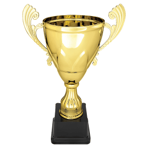 11″ Gold Completed Metal Cup on Plastic Base