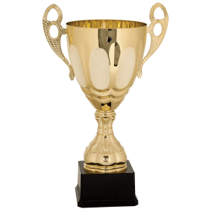 17 1/2″ Gold Completed Metal Cup Trophy on Plastic Base
