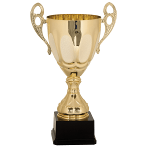 15 3/4″ Gold Completed Metal Cup Trophy on Plastic Base