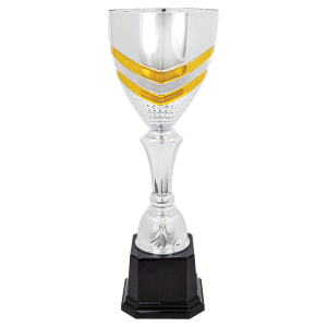 15″ Completed Metal Cup Trophy on Plastic Base
