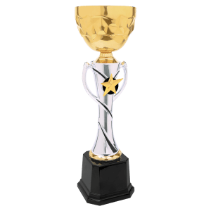 14″ Silver/Gold Completed Metal Cup Trophy
