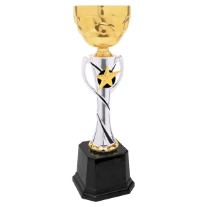 12 3/4″ Silver/Gold Completed Metal Cup Trophy