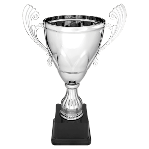 11″ Silver Completed Metal Cup on Plastic Base