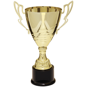 15″ Gold Completed Metal Cup Trophy on Plastic Base