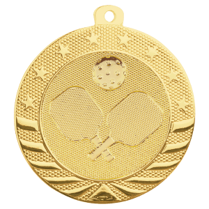 2″ Bright Gold Pickleball Starbrite Medal