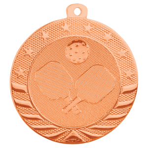 2″ Bright Bronze Pickleball Starbrite Medal