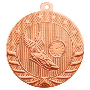 2″ Bright Bronze Track Starbrite Medal