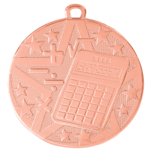 2″ Bronze Superstar Math Medal