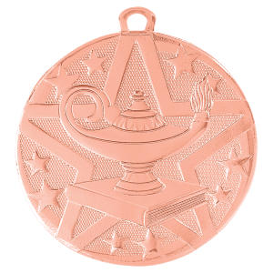 2″ Bronze Superstar Lamp of Knowledge Medal