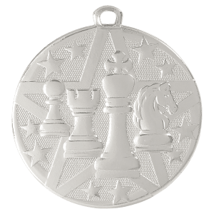 2″ Silver Superstar Chess Medal