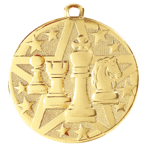 2″ Gold Superstar Chess Medal