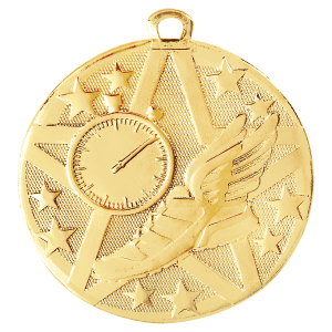 2″ Gold Superstar Track Medal