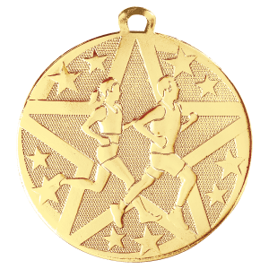 2″ Gold Superstar Cross Country Medal