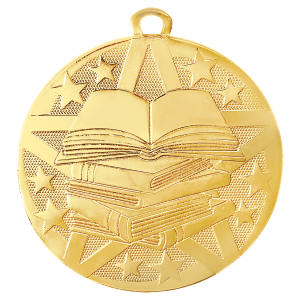2″ Gold Superstar Reading Medal