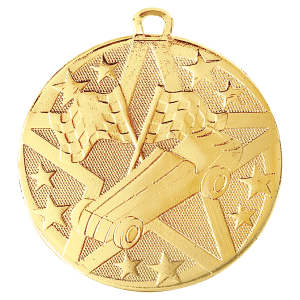 2″ Gold Superstar Pinewood Derby Medal