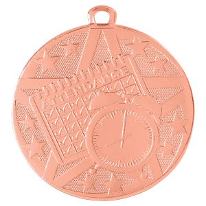 2″ Bronze Superstar Perfect Attendance Medal