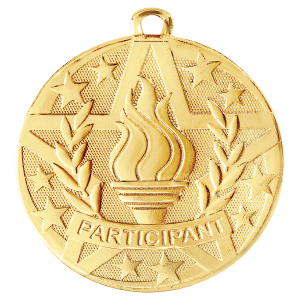 2″ Gold Superstar Participant Medal