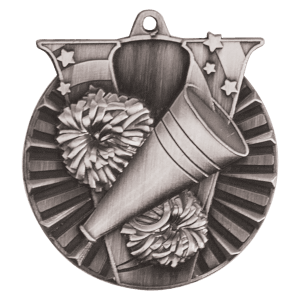 2″ Antique Silver Cheer Victory Medal