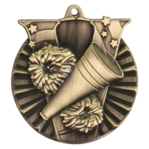 2″ Antique Gold Cheer Victory Medal