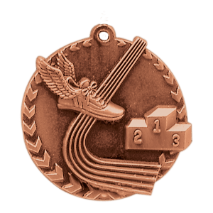 1 3/4″ Antique Bronze Track Millennium Medal