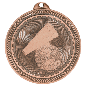 2″ Antique Bronze Cheer Laserable BriteLazer Medal
