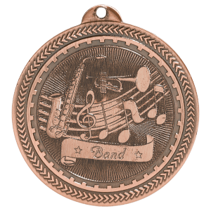 2″ Antique Bronze Band Laserable BriteLazer Medal