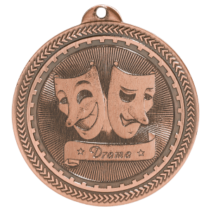 2″ Antique Bronze Drama Laserable BriteLazer Medal