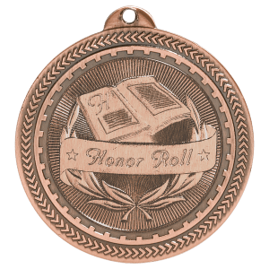 2″ Antique Bronze Honor Roll Laserable BriteLazer Medal
