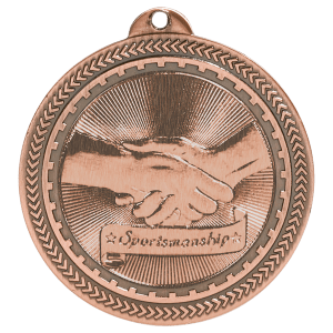 2″ Antique Bronze Sportsmanship Laserable BriteLazer Medal