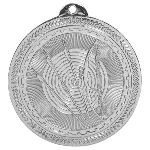 2″ Bright Silver Archery Laserable BriteLazer Medal