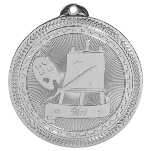 2″ Bright Silver Art Laserable BriteLazer Medal