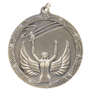 2 1/2″ Antique Gold Victory Shooting Star Medal