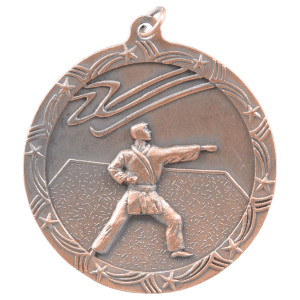2 1/2″ Antique Bronze Martial Arts Shooting Star Medal