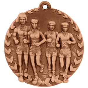 1 3/4″ Antique Bronze Cross Country Millennium Medal