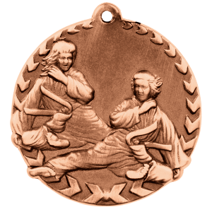 1 3/4″ Antique Bronze Martial Arts Millennium Medal