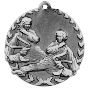 1 3/4″ Antique Silver Martial Arts Millennium Medal