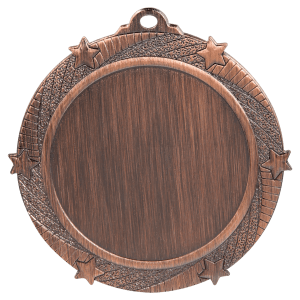 2 3/4″ Antique Bronze 6-Star 2″ Insert Medal Holder